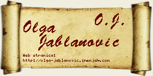 Olga Jablanović vizit kartica